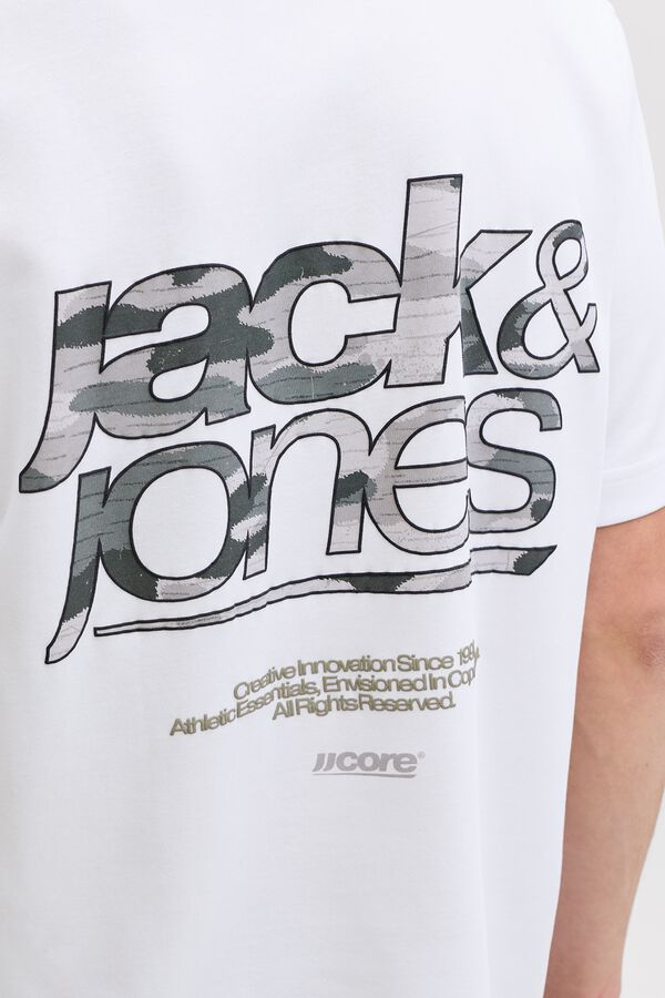 Jack & Jones T-shirt regular fit logo branco