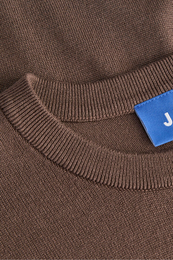 Jack & Jones Su&eacute;ter de malha slim fit castanho