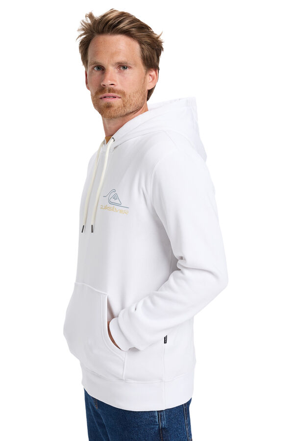 Quiksilver Light Waves - Sudadera con capucha para hombre blanco
