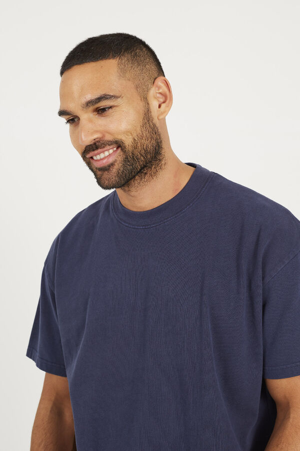 Brave Soul Camiseta oversized com manga curta azul