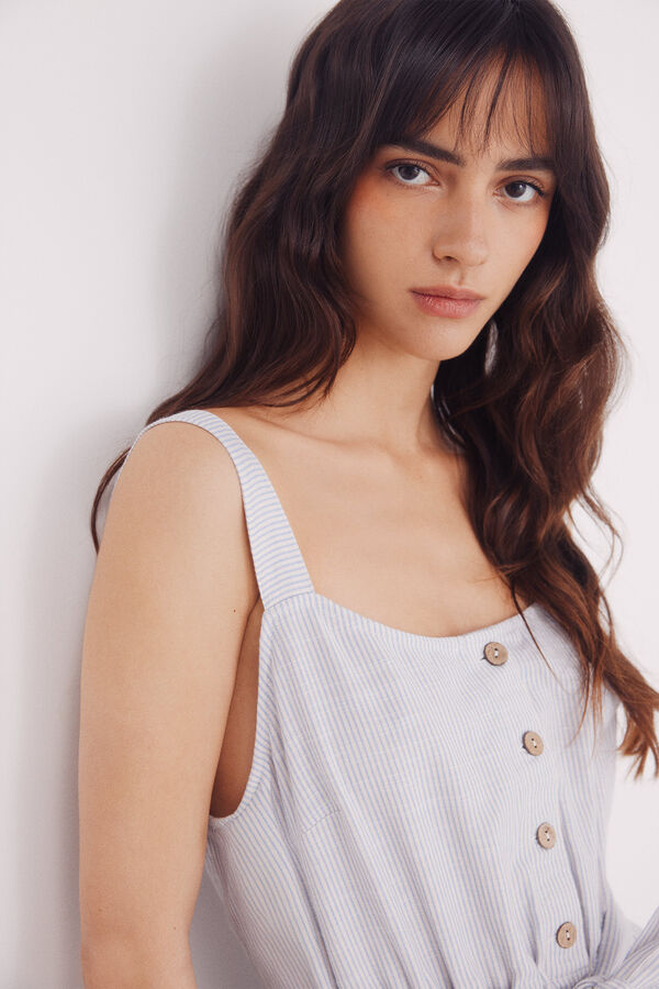 Springfield Shorts chino cintur&oacute;n marfil