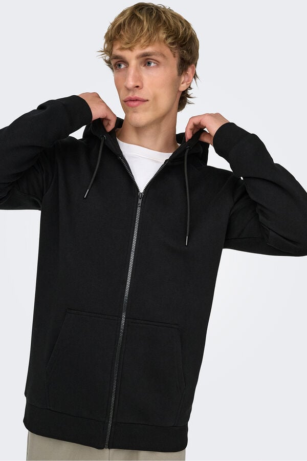 Only & Sons Sudadera con cremallera negro
