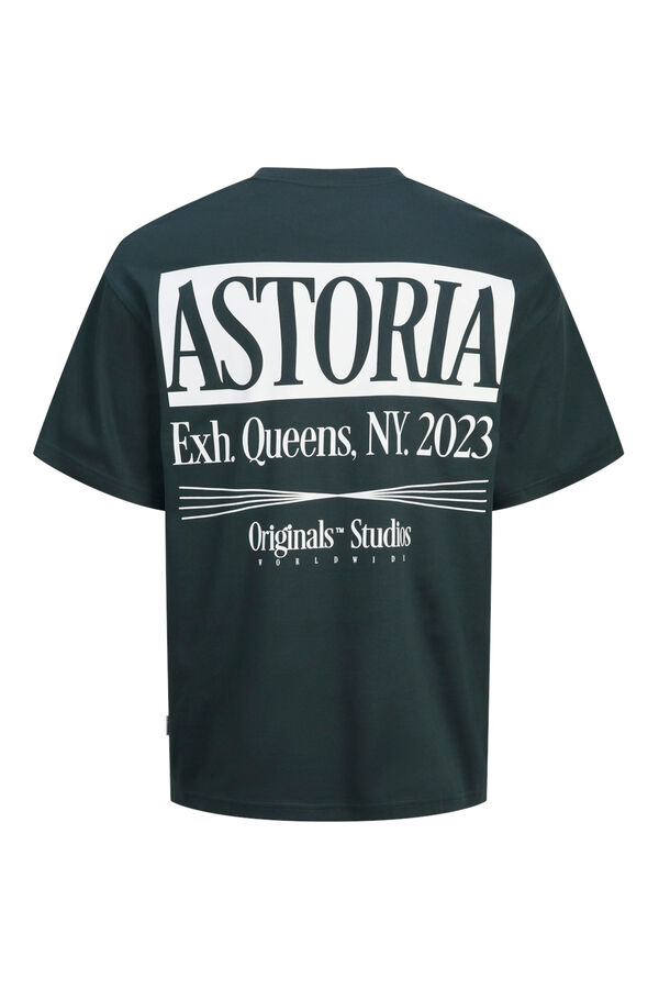 Jack & Jones Camiseta estampada folgada cinzento