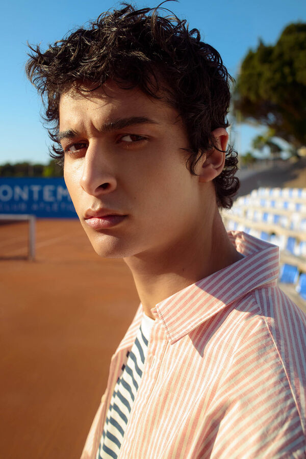 Springfield Camisa polera rayas rojo