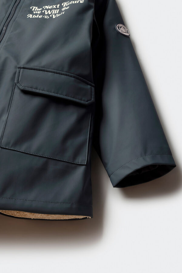 Springfield Kids Parka azul marino frase ni&ntilde;o azul