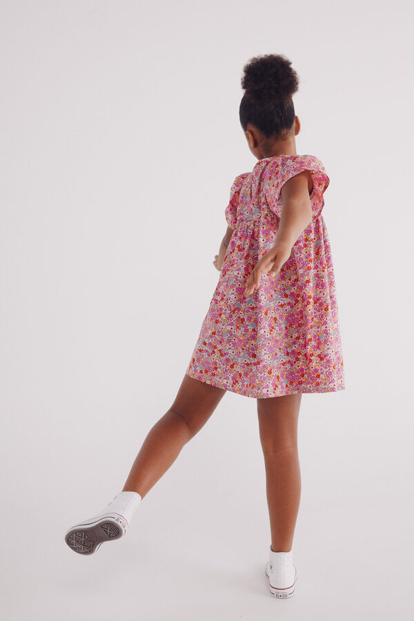 Springfield Kids Vestido flores menina rosa