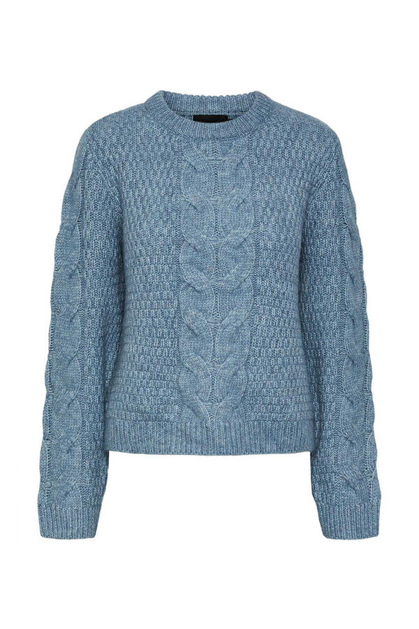 Pieces Camisola de l&atilde; cinzento