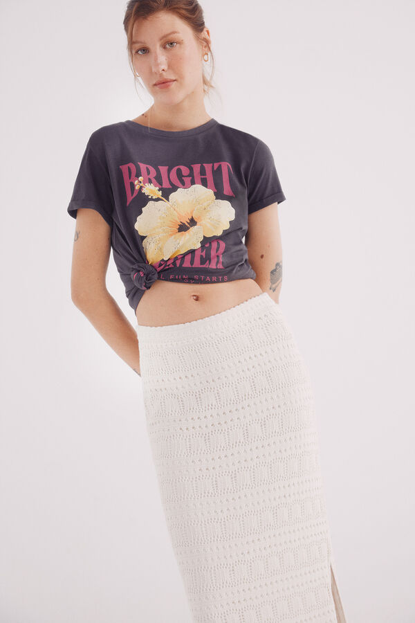 Springfield Saia midi de crochet estampado