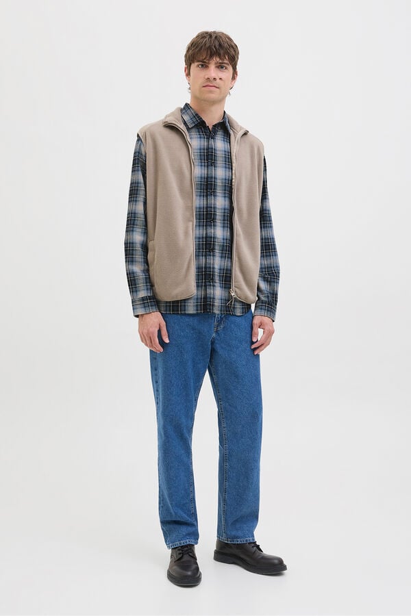 JJ REBEL Camisa xadrez regular fit azul