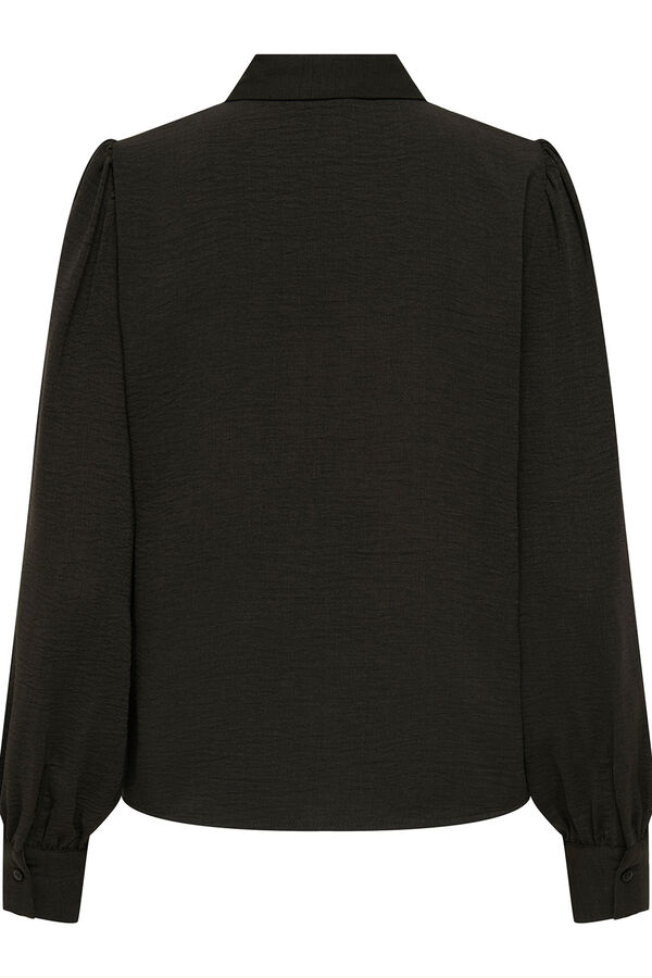 JDY Camisa esvoa&ccedil;ante de manga comprida castanho