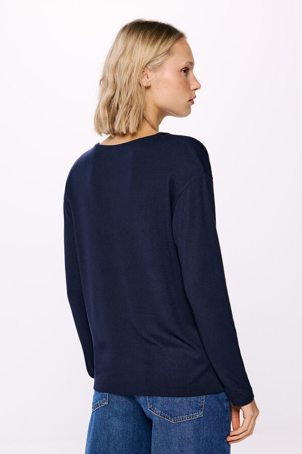 Springfield Camiseta tachas delantero azul