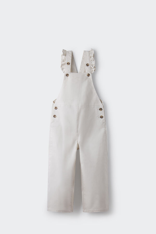 Springfield Kids Jardineiras folhos menina bege