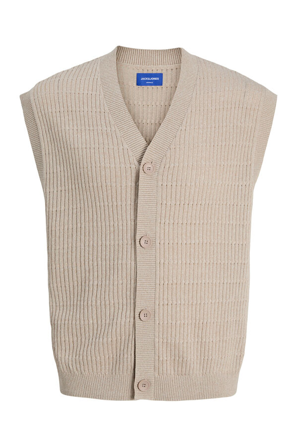 Jack & Jones Chaleco punto marrón