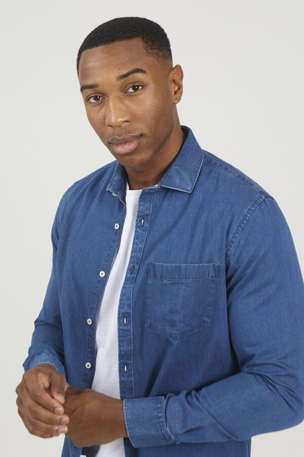 Brave Soul Camisa manga larga azul