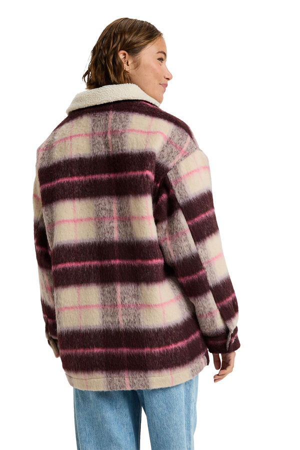 Roxy Camisa estilo camisa Sobretudo castanho