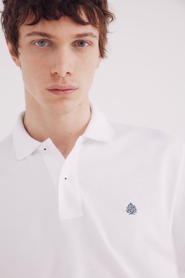 Springfield Polo piqu&eacute; b&aacute;sico regular fit branco