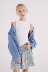 Springfield Kids saia de babados de menina branco