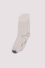 Springfield Calcet&iacute;n jacquard lunares blanco