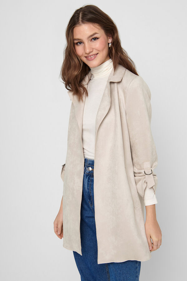 Only Chaqueta de ante beige