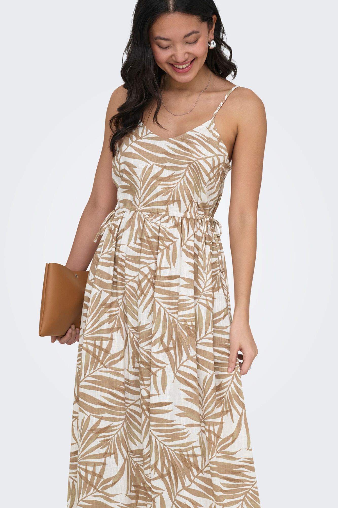 Only Vestido comprido de linho