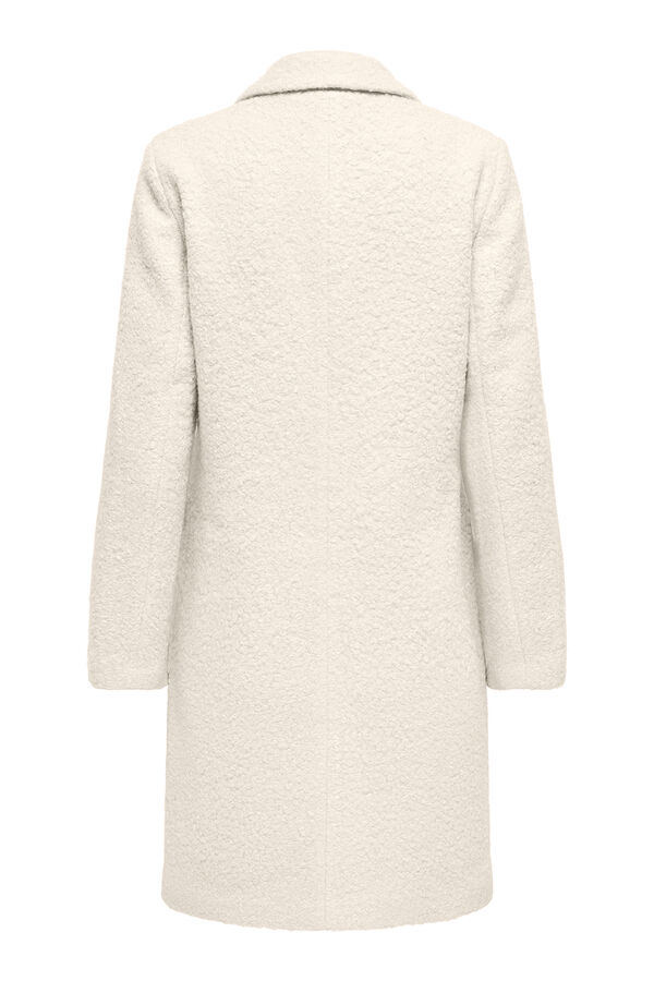 Only Abrigo con solapas blanco