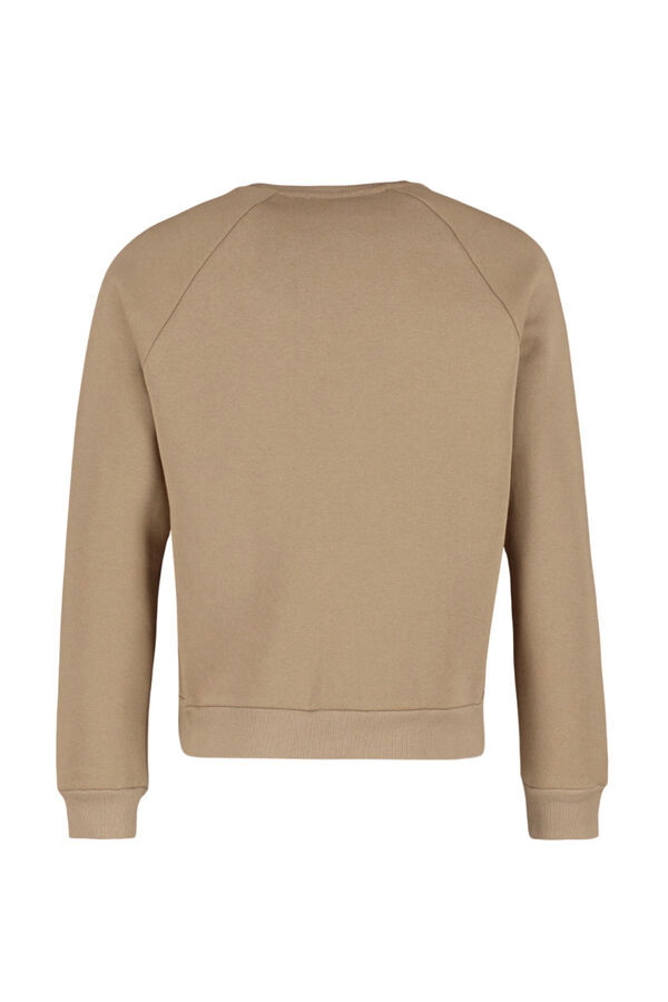 Trendyol Sweatshirt b&aacute;sica sem capuz cru