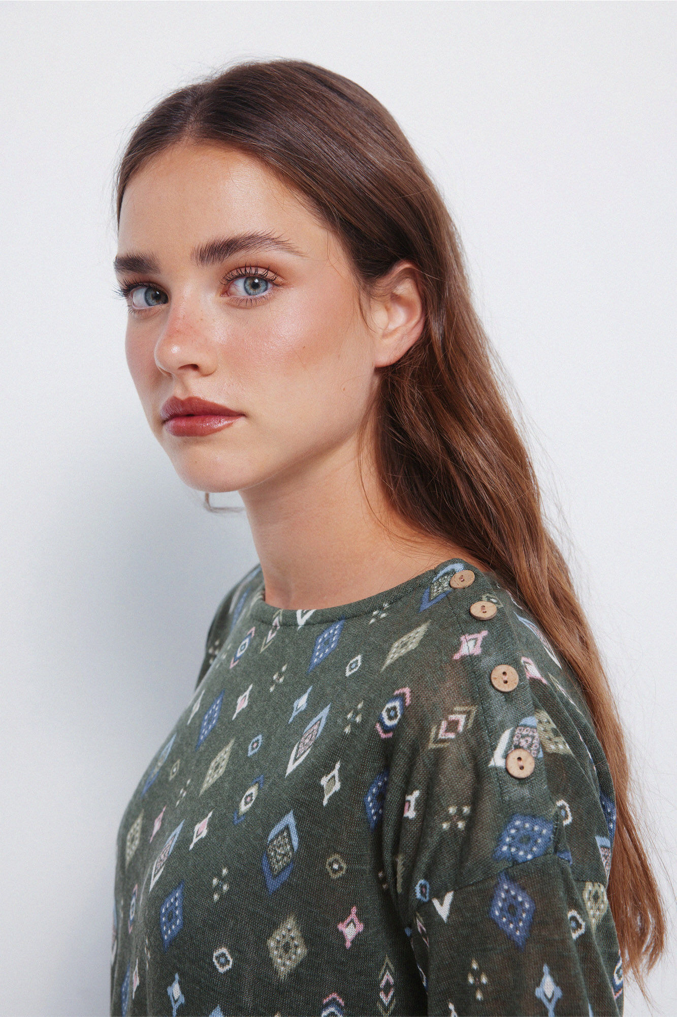 Springfield Camiseta estampada efecto lino