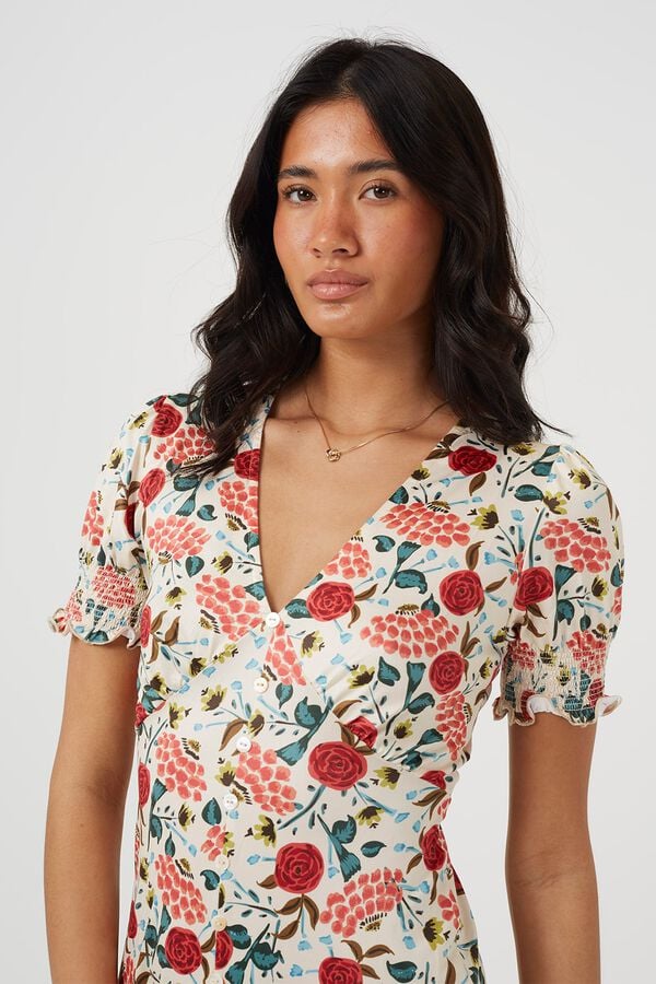 Brave Soul Vestido comprido estampado floral estampado