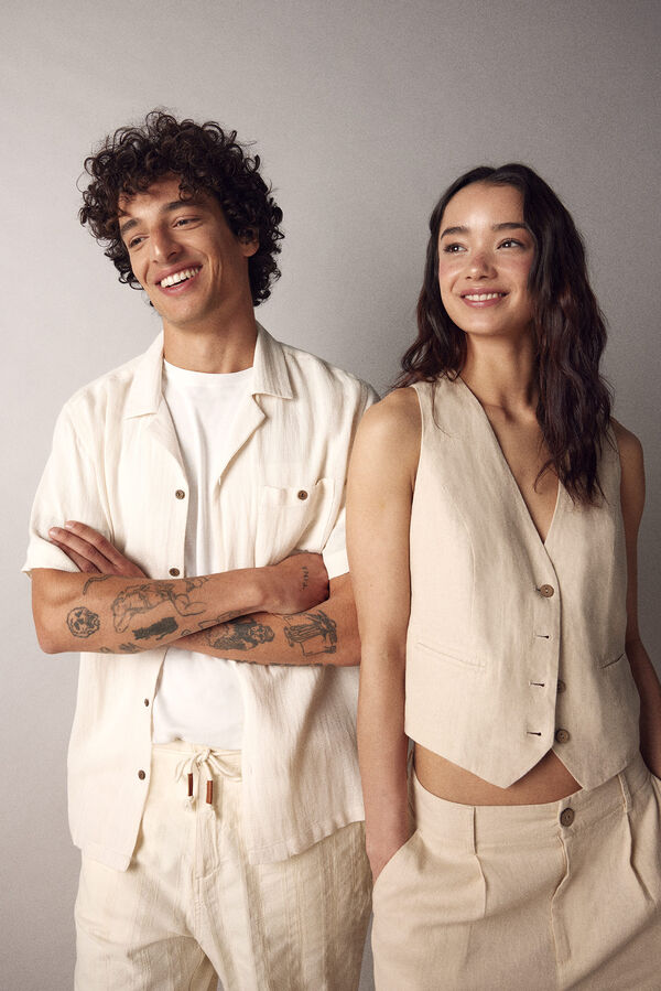 Springfield Bermuda rayas relax fit blanco