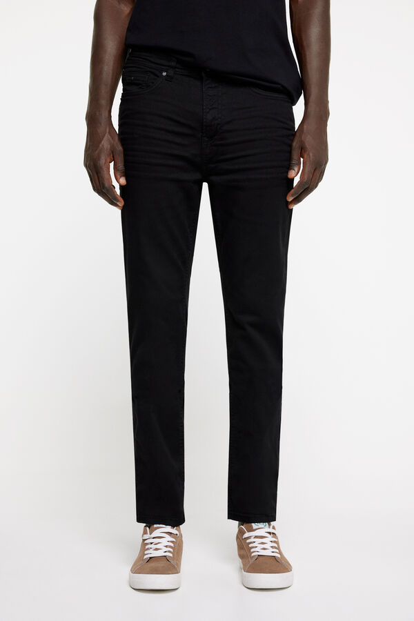Springfield Pantal&oacute;n 5 bolsillos color skinny lavado negro