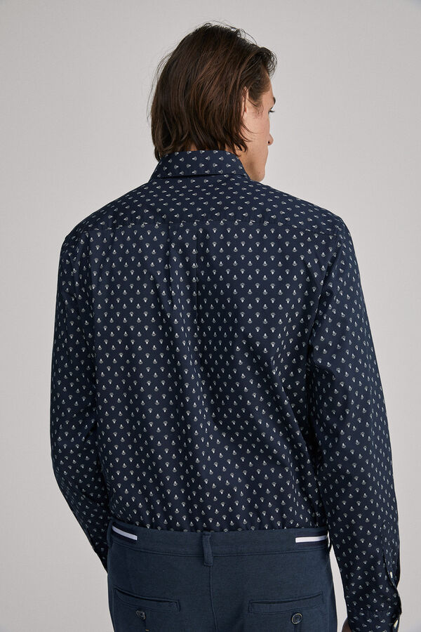 Springfield Camisa estampada azul oscuro