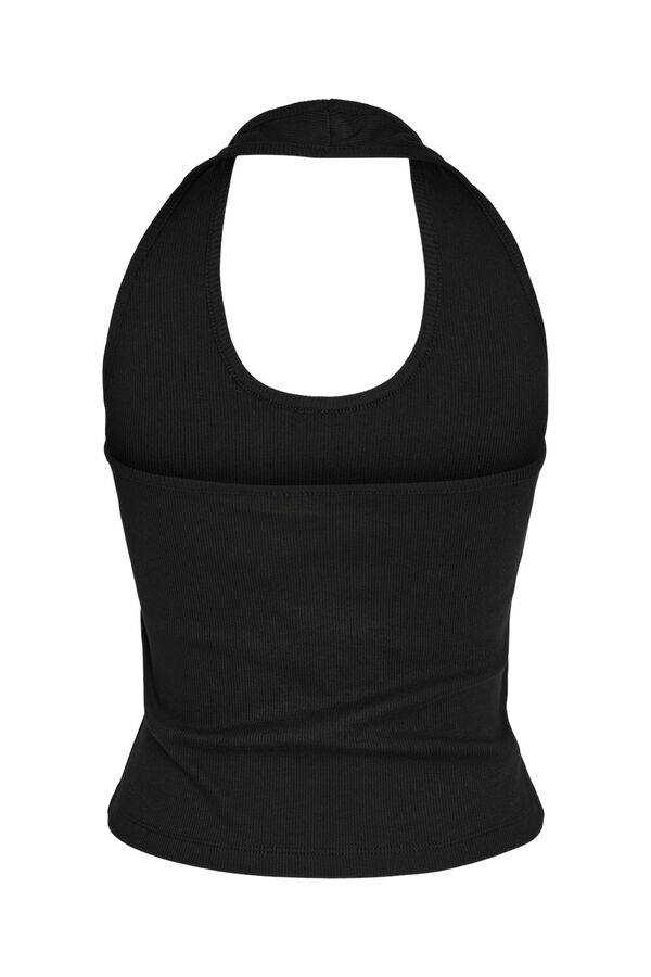 Noisy May T-shirt de decote halter preto