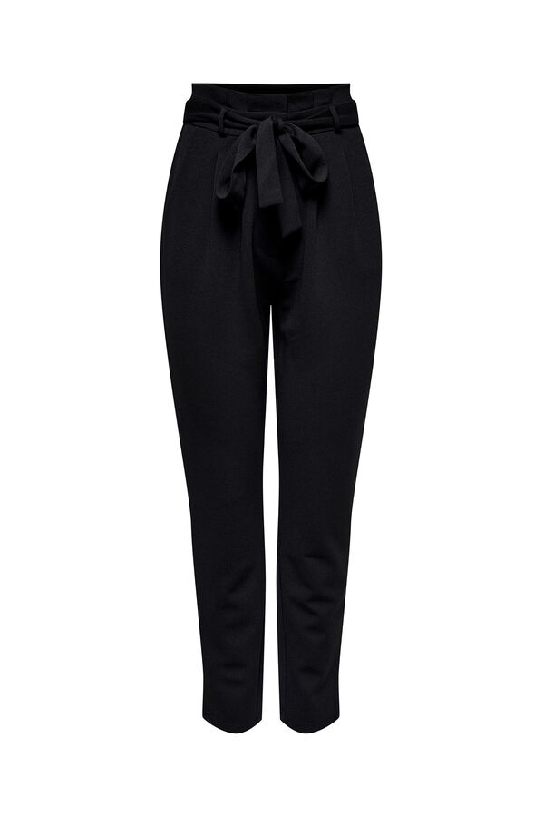 JDY Pantal&oacute;n recto tiro alto negro
