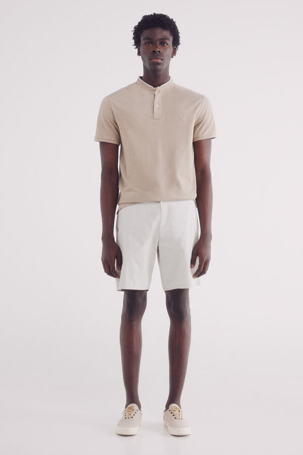 Springfield Polo piqué mao oxford slim fit beige