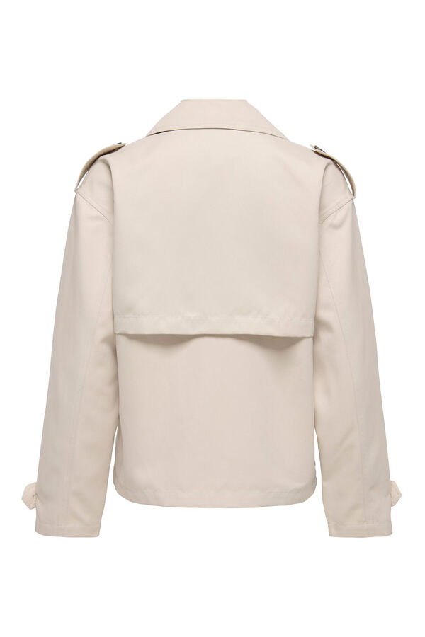 Only Gabardina curta bege