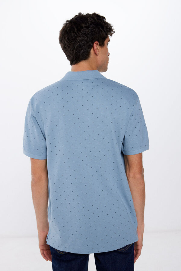 Springfield Polo piqu&eacute; estampado regular fit azul