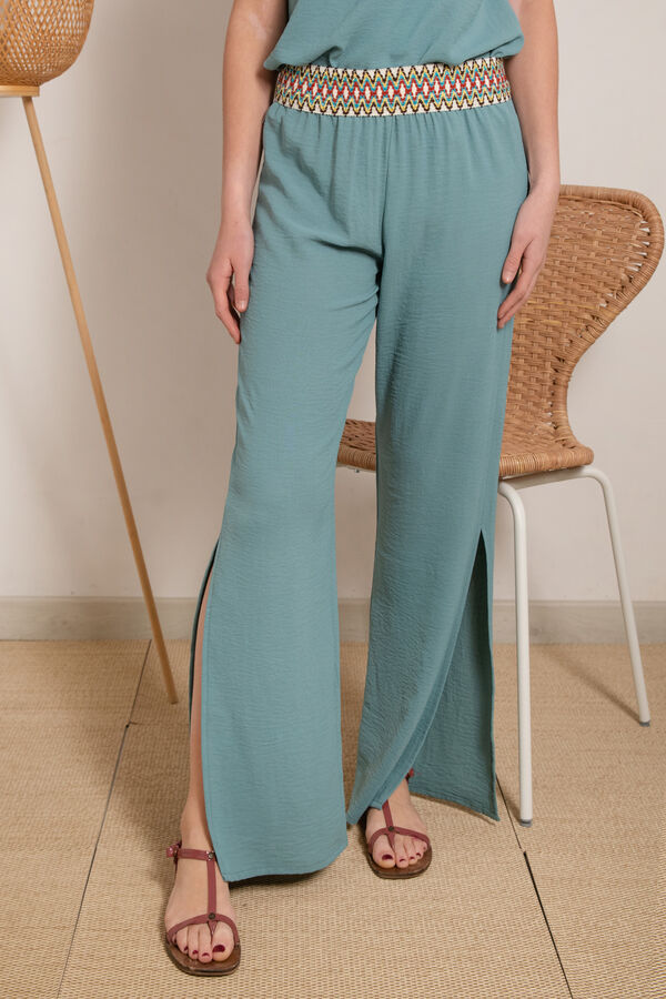 Cul Sac Cal&ccedil;as Rabat Verde-&Aacute;gua Caqui escuro