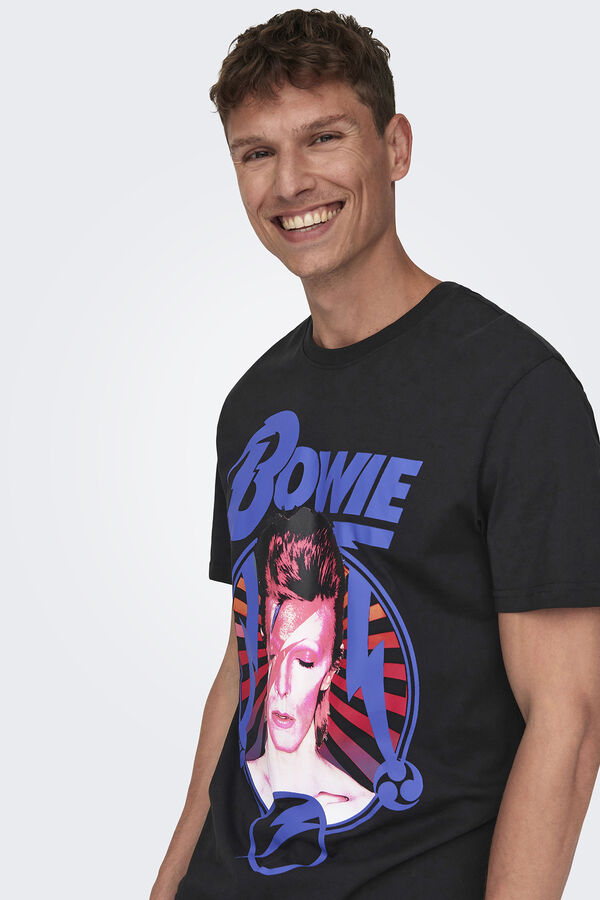 Springfield Camiseta manga corta Bowie negro
