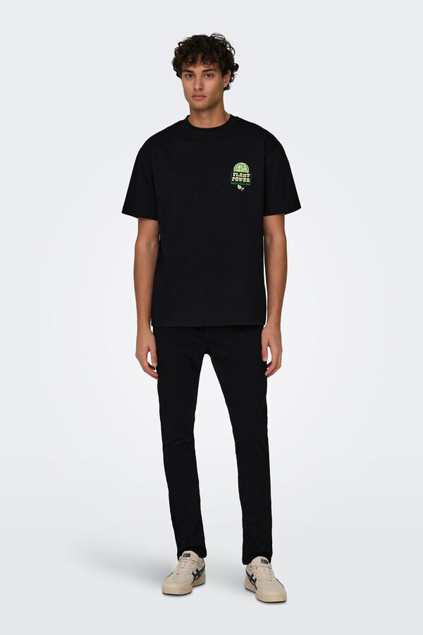 Only & Sons T-shirt plant power preto