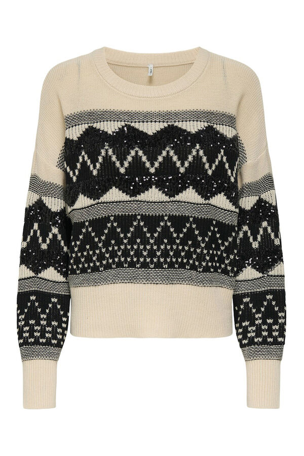 Only Su&eacute;ter de lantejoulas branco