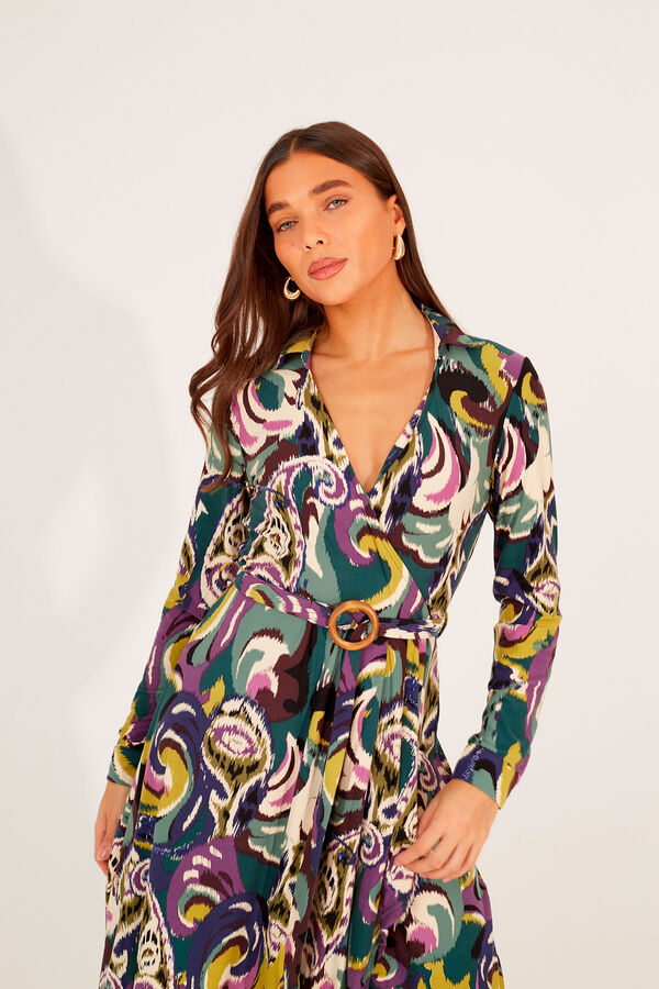 Brave Soul Vestido largo de manga larga blanco