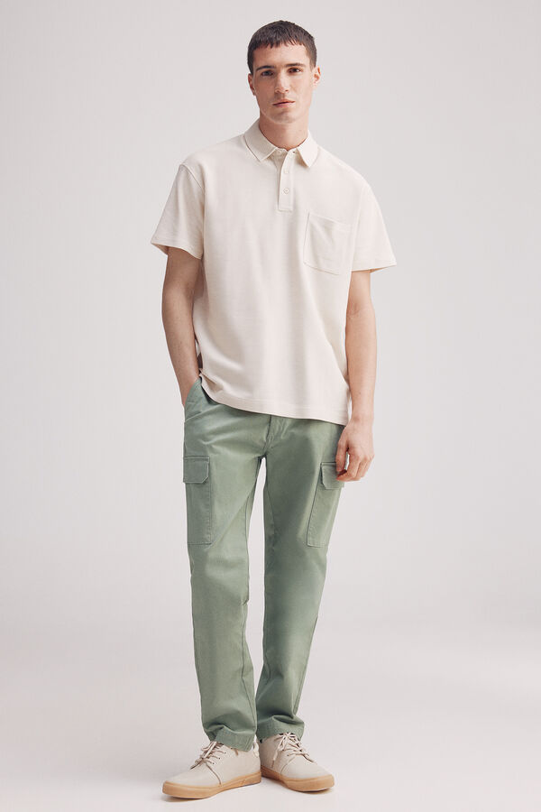 Springfield Polo com bolso estruturado de regular fit branco