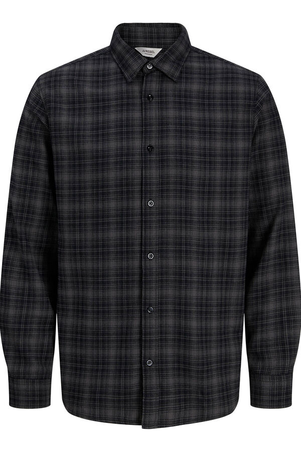 JJ REBEL Camisa regular fit cuadros negro