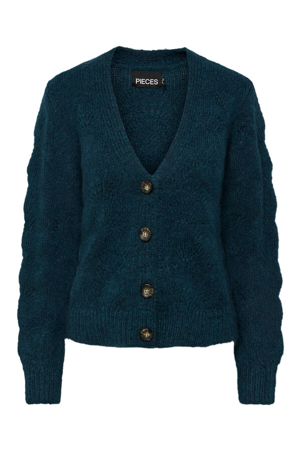 Pieces C&aacute;rdigan de punto con estructura verde