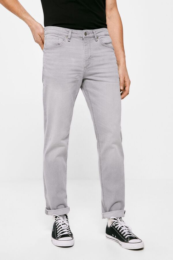 Springfield Jeans slim leves cinzento-lavado claro cinzento