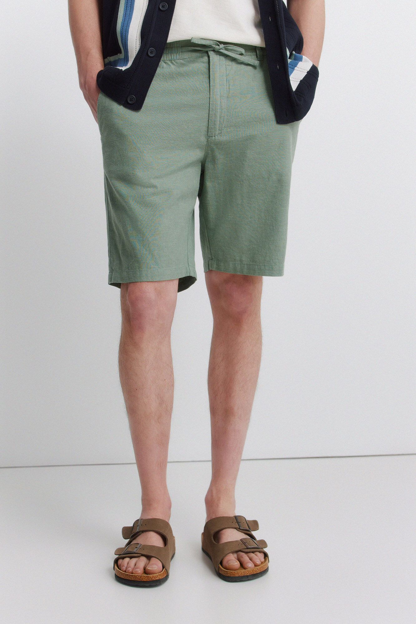 Springfield Bermuda lino comfort slim fit