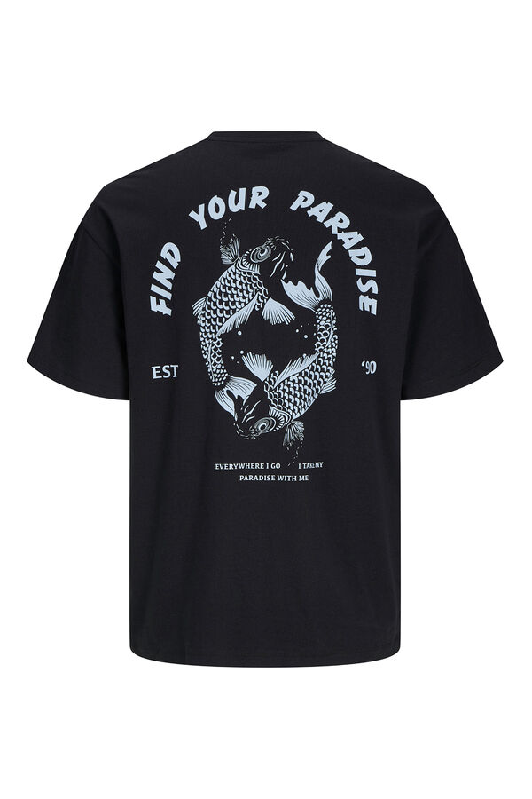 Jack & Jones T-shirt back print preto