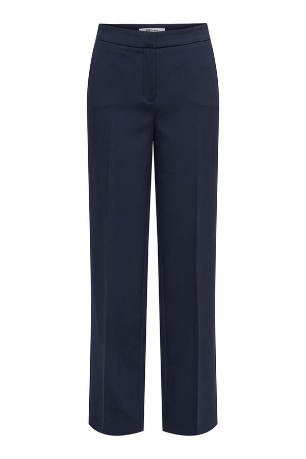 Only Pantal&oacute;n de traje recto azul