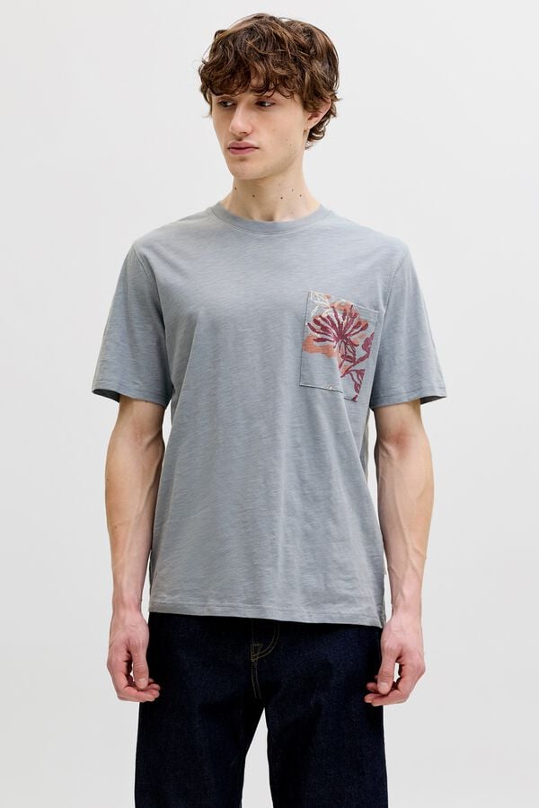 Jack & Jones T-shirt regular fit com bolso azul