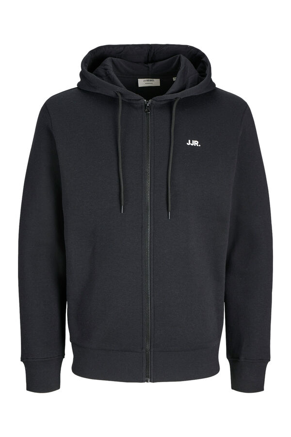 JJ REBEL Sudadera cremallera con capucha negro
